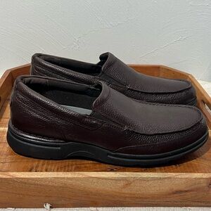 Rockport Mens 12 Eureka Plus CG8964 Brown Leather Slip On Loafers Shoes